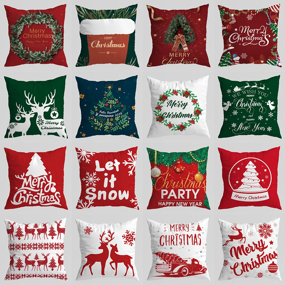 Рождественская наволочка из персиковой кожи, чехол для диванной подушки, Рождественский подарок, Горячая распродажа, Новый подарок 2022 года Изображение 0