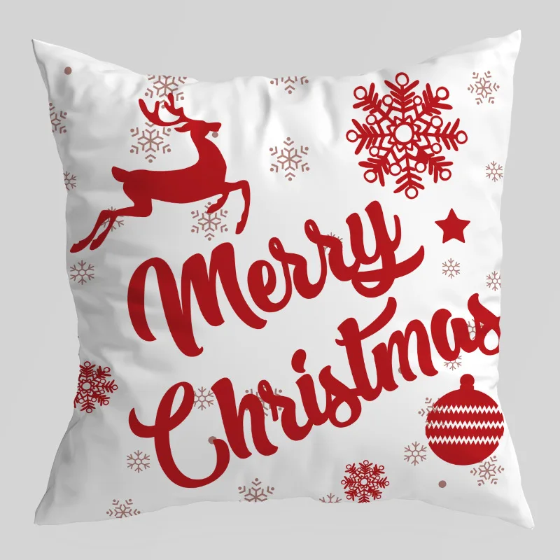 Рождественская наволочка из персиковой кожи, чехол для диванной подушки, Рождественский подарок, Горячая распродажа, Новый подарок 2022 года Изображение 2