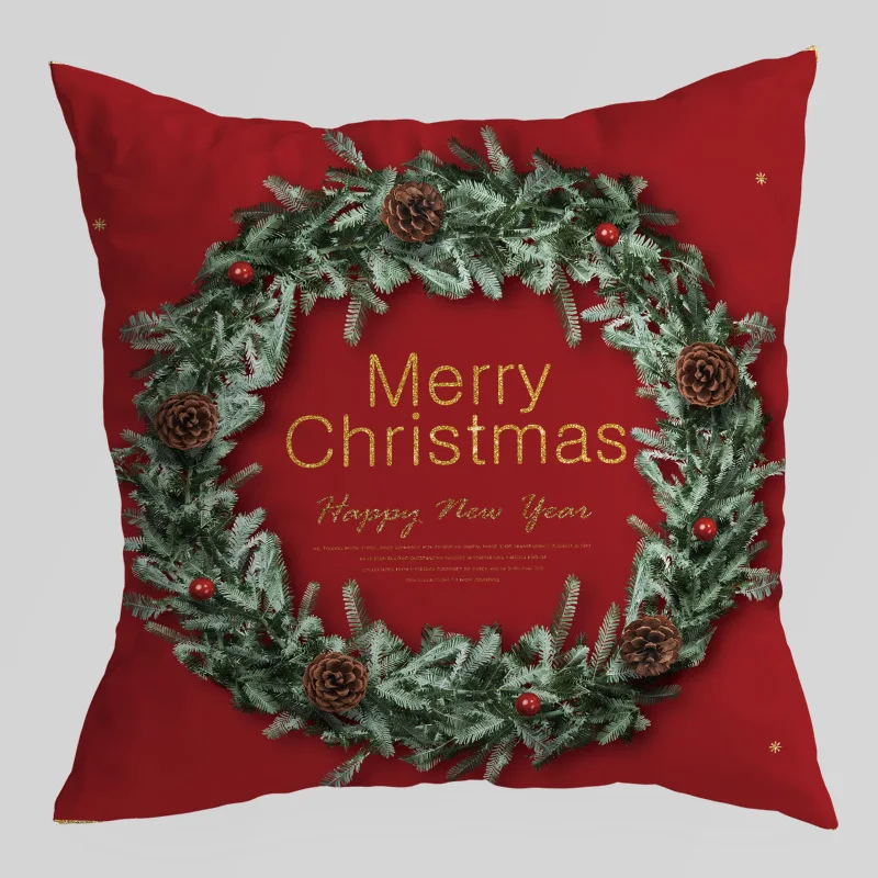 Рождественская наволочка из персиковой кожи, чехол для диванной подушки, Рождественский подарок, Горячая распродажа, Новый подарок 2022 года Изображение 5