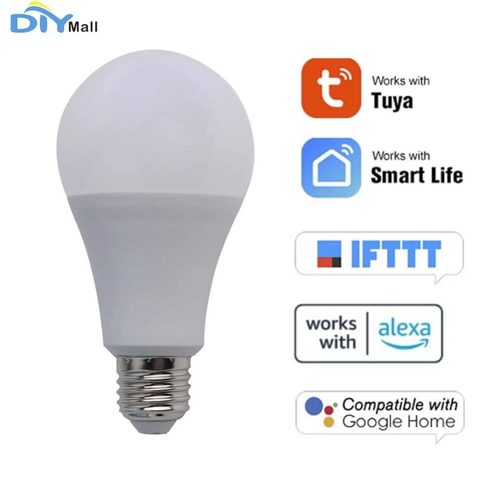 Для Tuya Wifi Умная лампа Голосовое Управление Работает с Alexa Google IFTTT 9 Вт 900ЛМ E27 RGBW 90-250 В 2,4 ГГц Smart Life TuyaSmart Изображение 0
