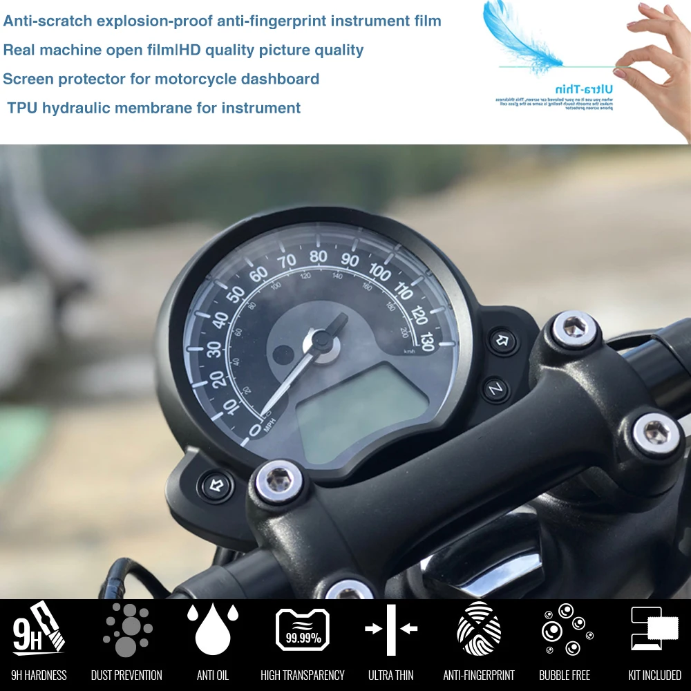 Для TRIUMPH STREET TWIN 900 2017 2018, аксессуары для мотоциклов, пленка для защиты от царапин, Протектор экрана, детали инструментов Изображение 1