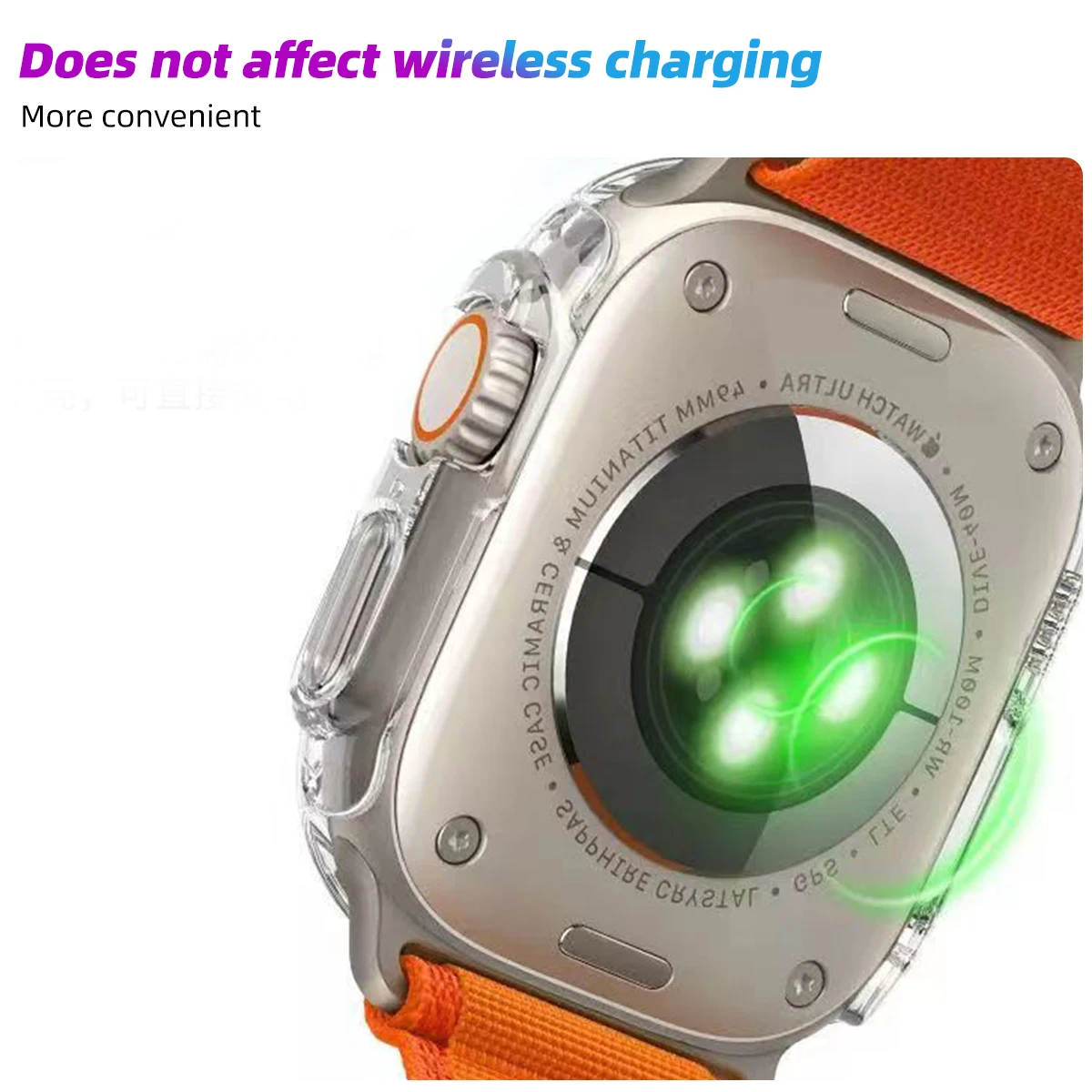 Fonken Glass + чехол для Apple Watch 8 Ultra 49 мм Smartwatch PC Case Протектор экрана бампер закаленный защитный чехол Shell Film Изображение 3