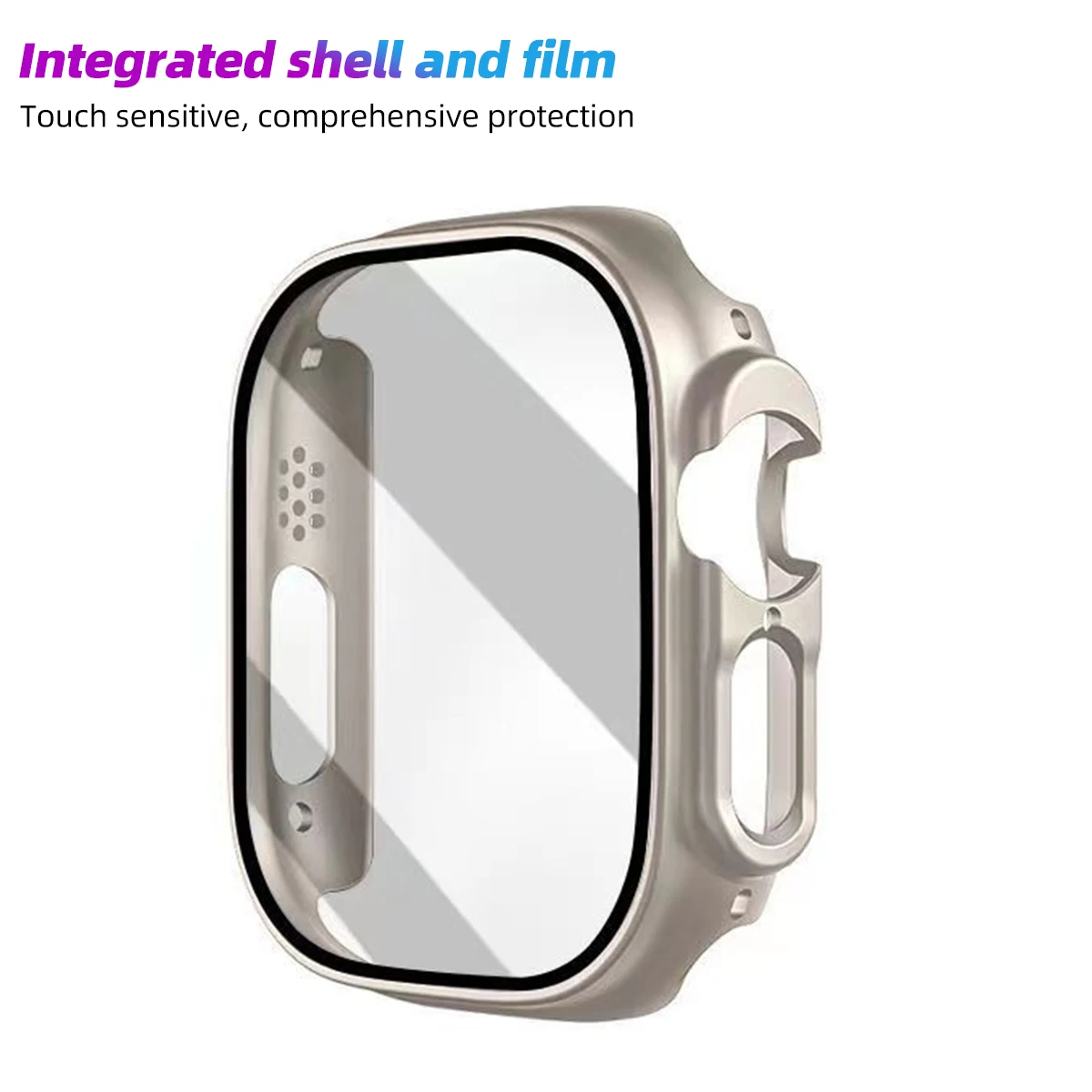 Fonken Glass + чехол для Apple Watch 8 Ultra 49 мм Smartwatch PC Case Протектор экрана бампер закаленный защитный чехол Shell Film Изображение 5