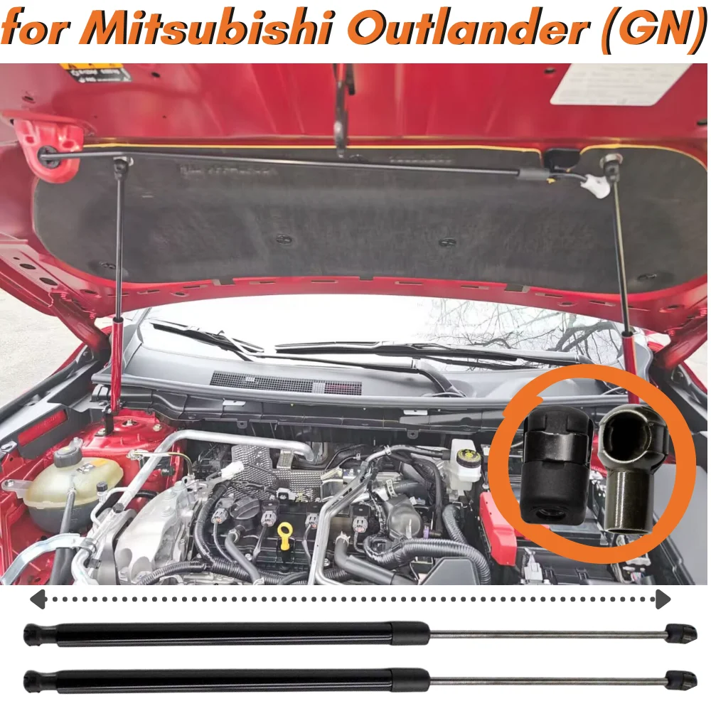 Кол-во (2) Стоек капота для Mitsubishi Outlander 4th (GN) 2021-2024 не для PHEV Газовые пружины Переднего капота Амортизаторы Амортизаторов Изображение 0