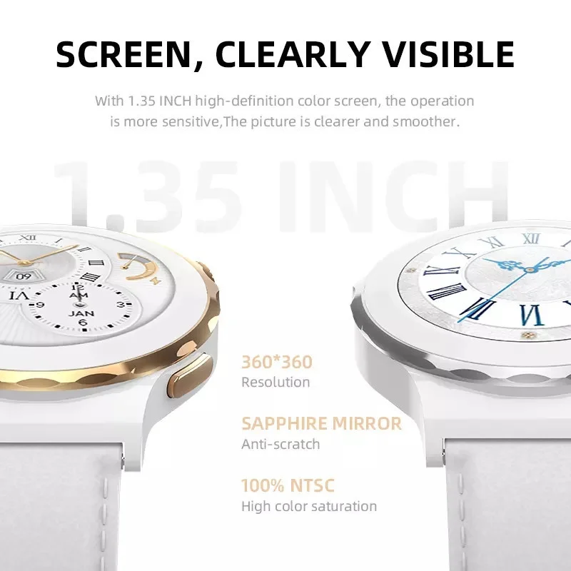 Новые смарт-часы с Bluetooth-вызовом, женские Мониторы здоровья, Водонепроницаемые часы, Спортивные смарт-часы с NFC для фитнеса, Android IOS HW3 Mini Изображение 1