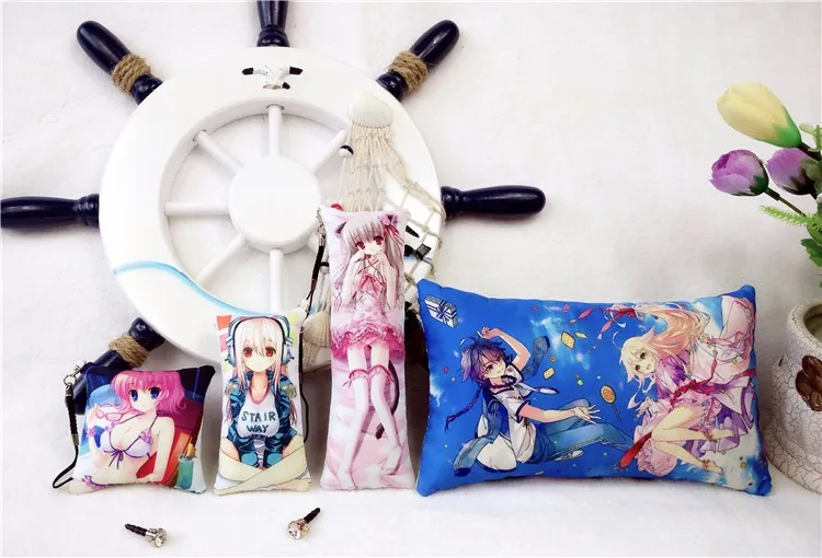 Аниме Игра Genshin Impact Yoimiya Mini Dakimakura 3x10 см Брелок Подушка Подвесной Орнамент Ремешок Для Телефона Милые Подарки Изображение 3