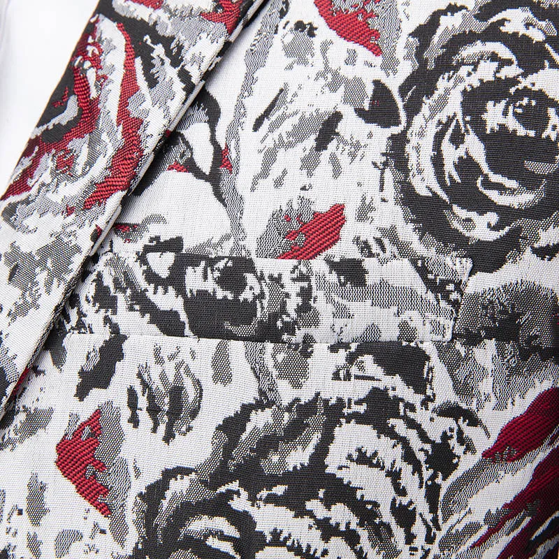 (Куртки + брюки) Мужские Модельные костюмы в Британском стиле из 2 предметов, Мужской Свадебный костюм, Осенний Мужской Деловой Формальный Клетчатый Костюм, Мужское Роскошное приталенное Платье S-6XL Изображение 4