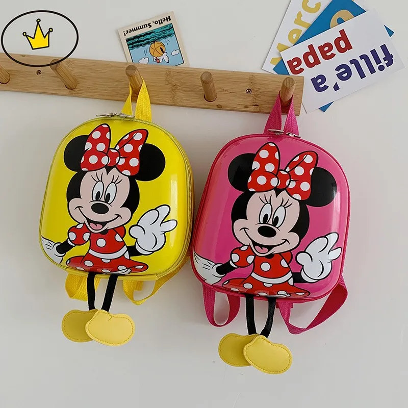 Детские рюкзаки Disney с Микки Маусом для мальчиков и девочек, детский сад, мини-милые школьные сумки из яичной скорлупы с героями мультфильмов Изображение 1
