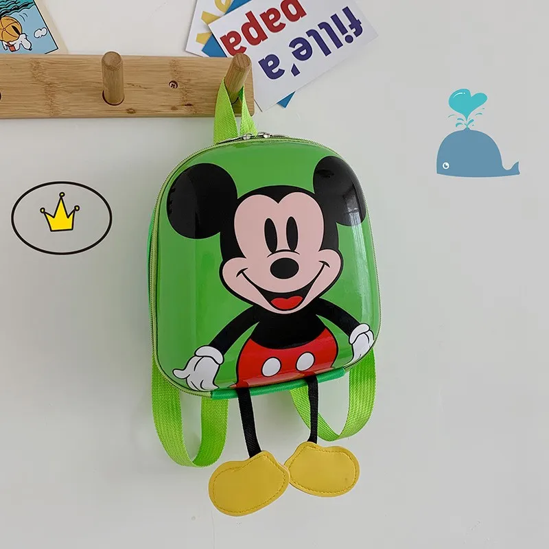 Детские рюкзаки Disney с Микки Маусом для мальчиков и девочек, детский сад, мини-милые школьные сумки из яичной скорлупы с героями мультфильмов Изображение 4