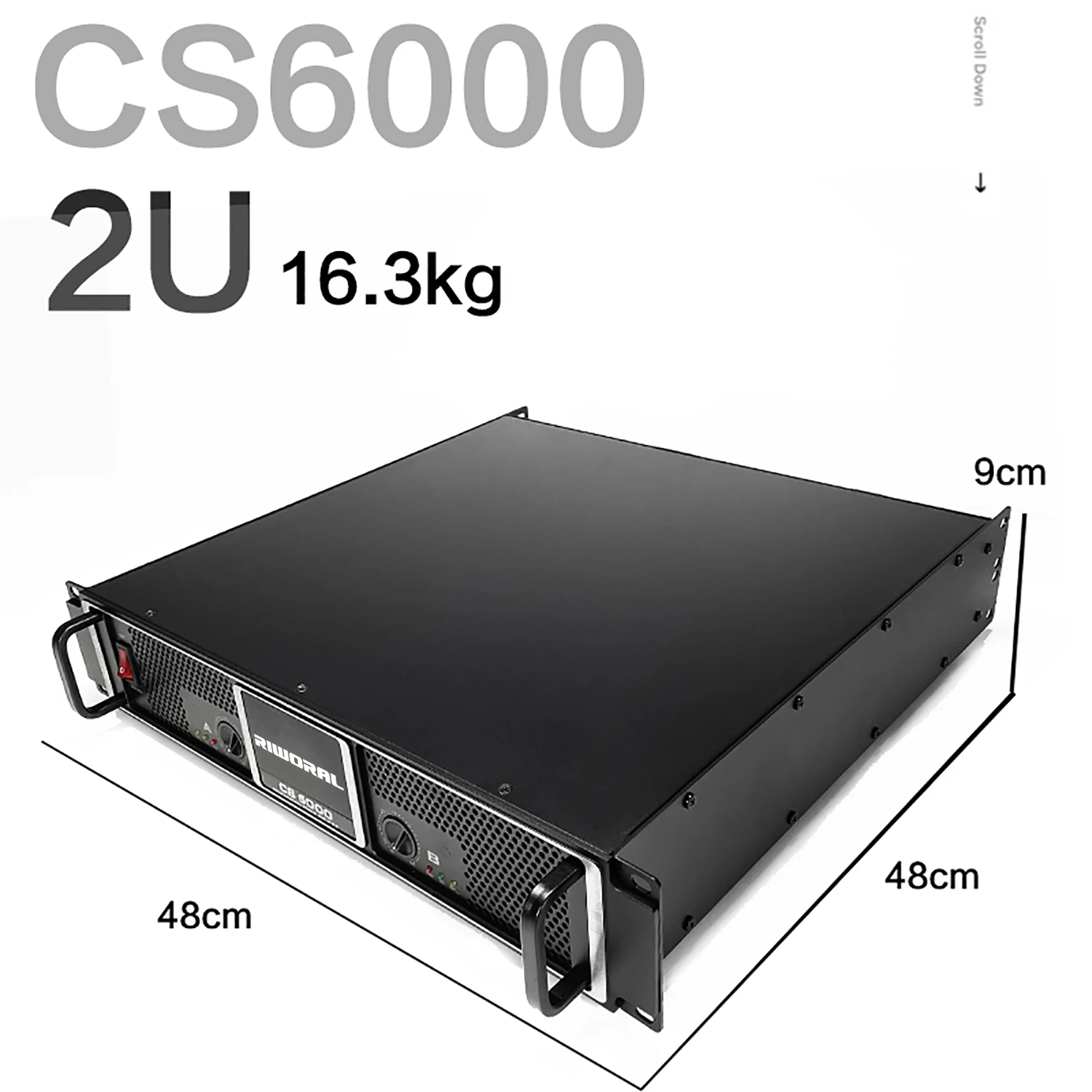 CS6000 Высококачественный стереозвук 2 канала 1400 Вт * 2-ступенчатый усилитель мощности звука Изображение 3