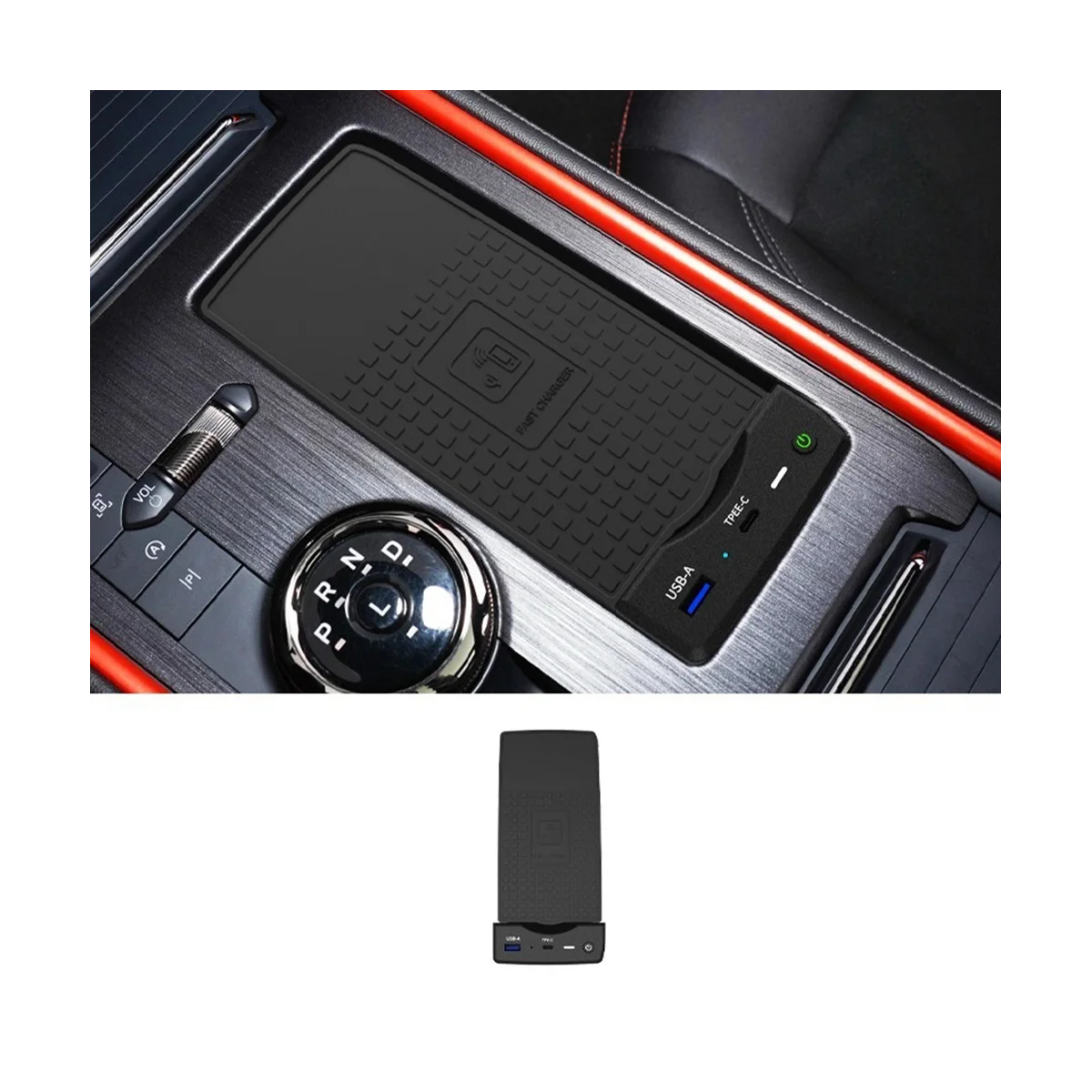 Автомобильное беспроводное зарядное устройство мощностью 15 Вт для Ford Mondeo Evos 2022 2023 Быстрое зарядное устройство для беспроводного телефона Qi Зарядная пластина Изображение 3