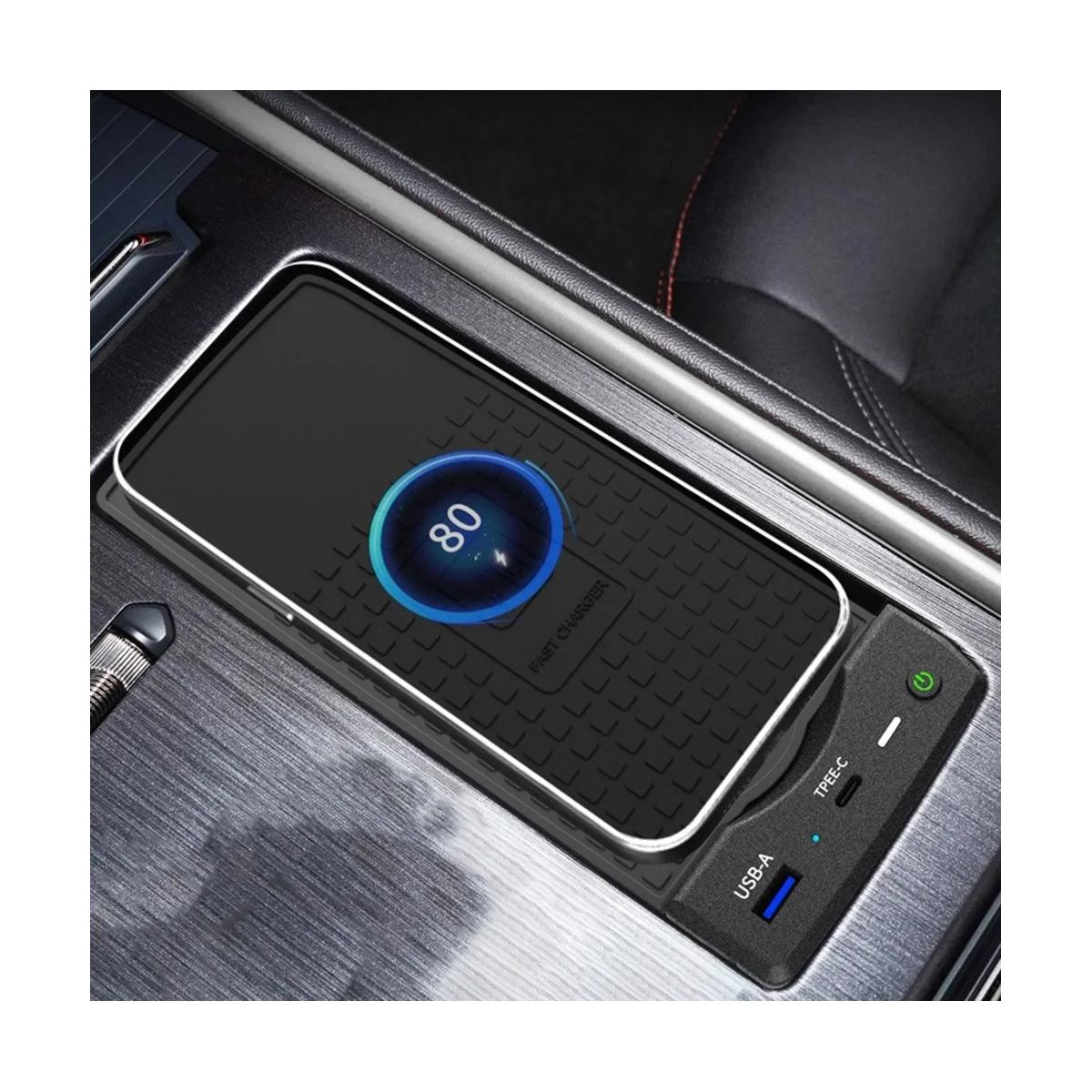 Автомобильное беспроводное зарядное устройство мощностью 15 Вт для Ford Mondeo Evos 2022 2023 Быстрое зарядное устройство для беспроводного телефона Qi Зарядная пластина Изображение 4