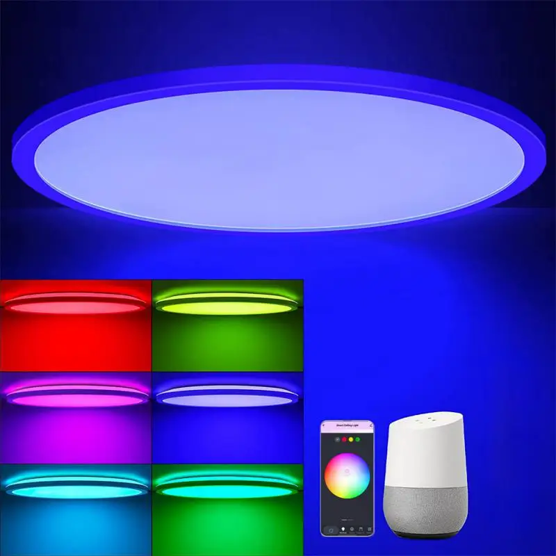 Homekit Светодиодный Потолочный Светильник WIFI + BLE Для Гостиной Умный Потолочный Светильник RGB С Регулируемой Яркостью 30 Вт 110 В 220 В Работает с Alexa /Google Home Изображение 1