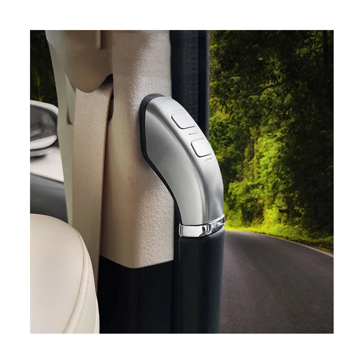 Серебристая Автоматическая Электрическая Кнопка включения средней двери, накладка для Toyota Alphard 2015-2020, Автомобильный подлокотник, 1 кнопка Открывания двери Изображение 3