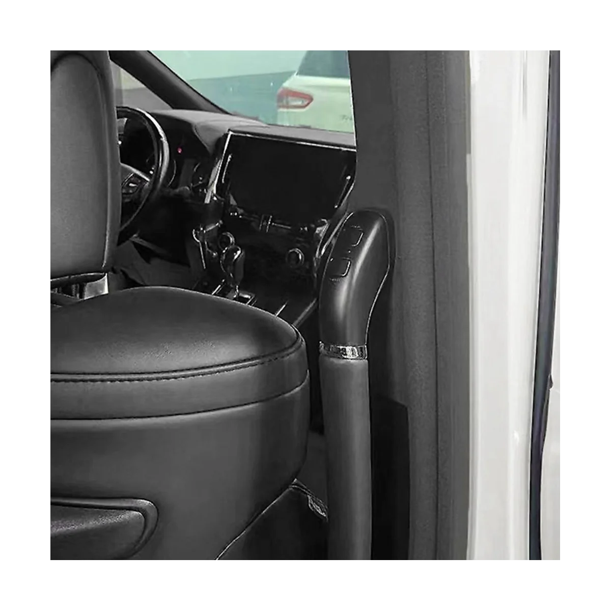 Серебристая Автоматическая Электрическая Кнопка включения средней двери, накладка для Toyota Alphard 2015-2020, Автомобильный подлокотник, 1 кнопка Открывания двери Изображение 4